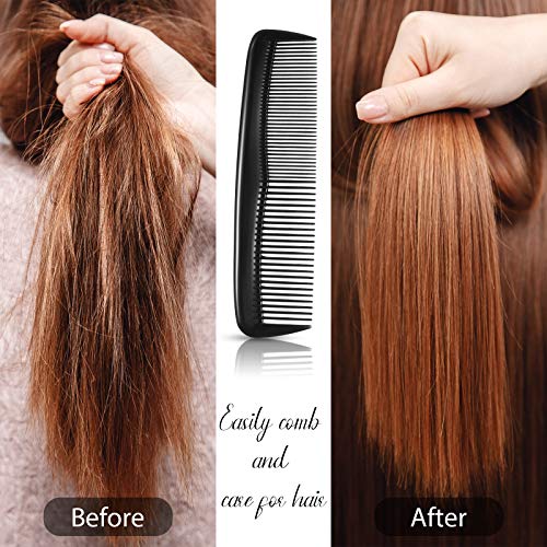 Leinuosen 24 Pieces Hair Combs Set Plastic Hair Comb for Women and Men, Fine Dressing(Black)