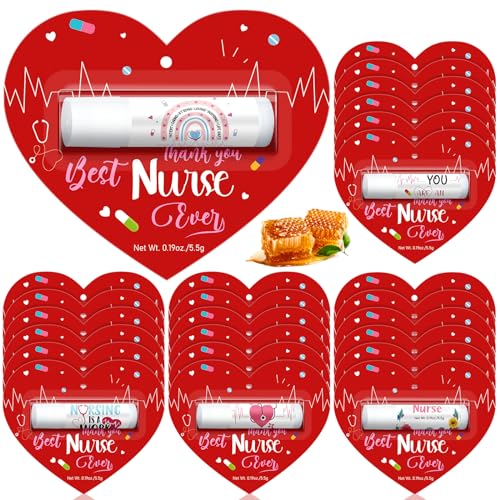 15 Pack Nurses Appreciation Gift Bulk Lip Balm Hospital Staff Team Thank You Gifts Best Nurse Ever New Year Appreciation Party Favor for Winter Coworker Midwife Women Volunteer Presents
