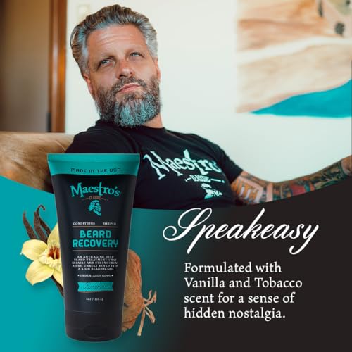 Maestro's Classic Beard Recovery Tube ? Mark of a Man Blend | Beard Moisturizer for All Hair Types | Hydrating, Soothing & Softening Beard Conditioner for Men, 8 Ounce