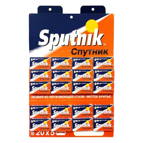 Sputnik Cnythnk Double Edge Blades, 100 Count, 20 Tucks of 5 Blades, Compatible with all Standard Safety Razor Handles