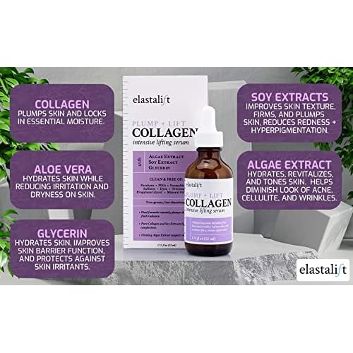 Elastalift Collagen Serum For Face | Collagen Face Serum For Skin Tightening Helps Lift, Plump, & Firm Sagging Skin | Serums For Skin Care | Anti Wrinkle Boost, Fragrance Free, 1.75 Fl Oz