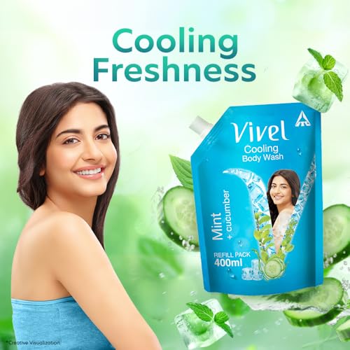 Vivel Mint Cucumber Body Wash Refill Pack (Save Rs.61/-) (400ml)