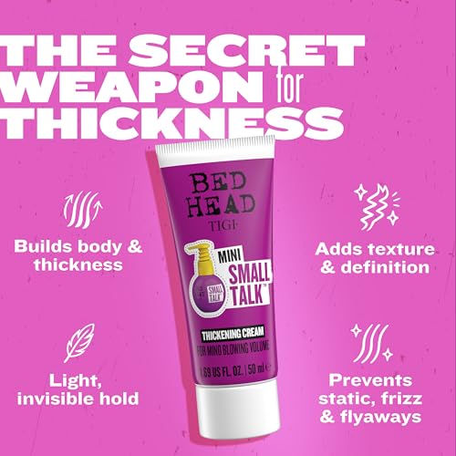 Bed Head by TIGI Small Talk Thickening Cream Travel Size Mini, 1.69 fl oz