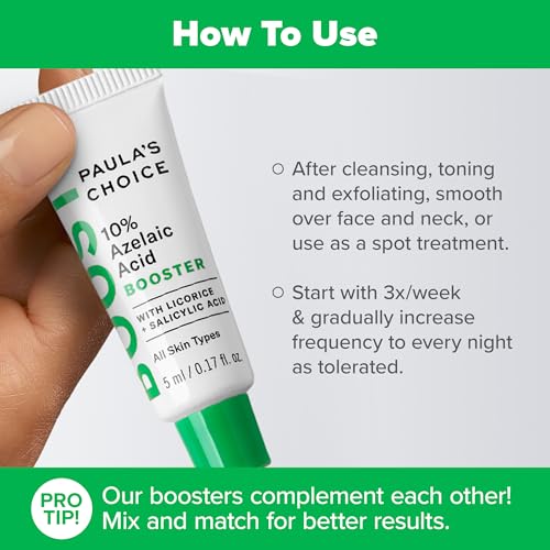 Paula's Choice BOOST 10% Azelaic Acid Booster Cream Gel Face Serum with Salicylic Acid, Oil-Free Skin Brightening Serum for Face, Fragrance-Free