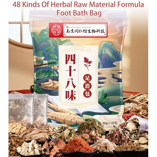 48 Flavor Herbal Detox Foot Soak - Foot Bath Herb Pedicure Spa Bath Soak Foot Detox Soak to Remove Toxins - Relieve Fatigue ¡¢Improve Sleep¡¢Dispel Cold & Dampness (900 g (30g x 30pcs), Green)