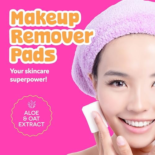 BeYoutiful FreshFace Makeup Remover Face Wipes for Teens and Kids, Easter Basket Stuffers, 60 Make Up Remover Pads, Gentle Safe Skincare, Vegan, Easter Gifts for Kids