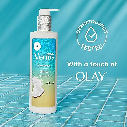 Gillette Venus Glow Post-Shave Oil Infused Moisturizer, Women¡¯s Aftershave Oil Infused Moisturizer, 12 oz