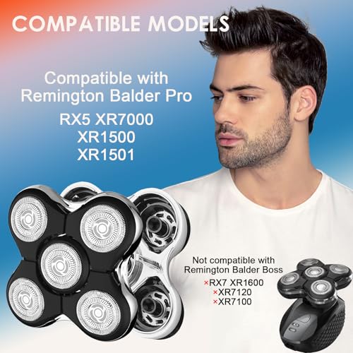 2PACK XR7000 Balder Pro Replacement Head Compatible with Remington Balder Pro Head Shaver Model XR7000/XR1500/XR1501