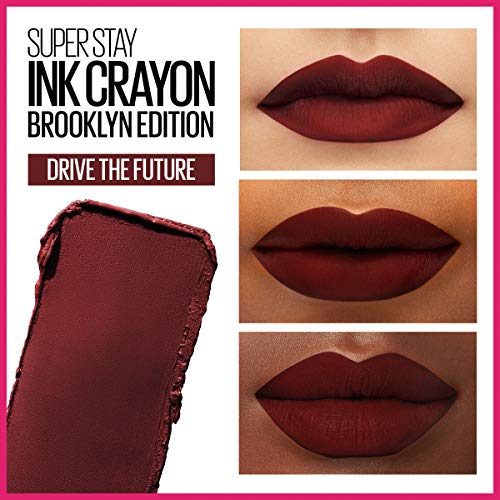 Maybelline New York Maybelline Super Stay Ink Crayon Matte Longwear Lipstick Makeup, Drive The Future, 0.04 Ounce ., 165 Drive The Future, 0.04 ounces (Pack of 2)