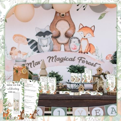 30 Pack Jungle Animal Baby Shower Favors Lip Balms Bulk, Baby Showers Games Prizes Party Gifts, Gender Reveal Favors, Babys Showers Birthday Party Supplies Basket Gift Stuffers