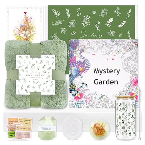 10 Gift Baskets for Women Set, Self Care Get Well Soon Gifts for Women, Teen Easter Basket, Care Package Thinking of You Inspirational Spa Gift Baskets for Mom Her Friend Sister Wife Friendship