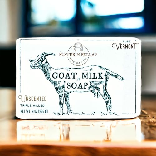 Buster & Bella's Unscented Triple Milled Goat Milk Soap - Sensitive Skin, Cruelty & Fragrance Free