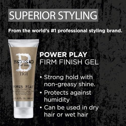 Bed Head for Men Power Play Firm Finish Gel, 6.76 Fluid Ounce