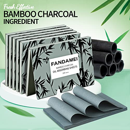 FANDAMEI 600 Counts Oil Blotting Sheets For Face, Blotting Paper for Oily Skin, Oil Control Film, Oil Absorbing Sheets For Face, Oil Absorbing Tissues, Oil Blotting Papers