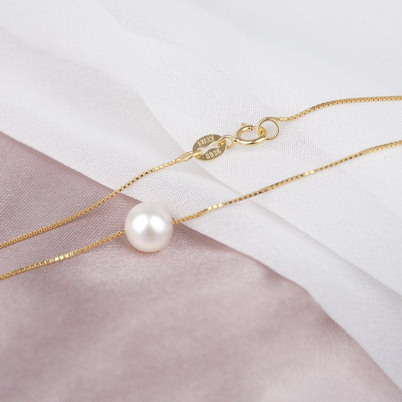Pearl Necklace for Sisters - Star Love Gift with Silver or Gold Chain