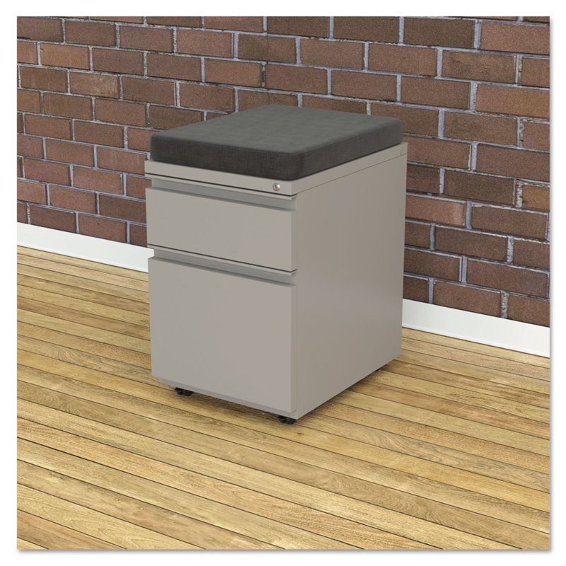 Lockable Filing Cabinet with 2 Drawers - Light Gray Office Storage