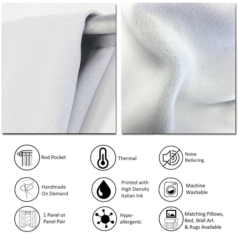 Modern Blackout Curtain Panel | Watercolor Colorfields Abstract Design