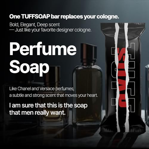 ORANGE ? 4-in-1 Men¡¯s Fragrance Soap Bar 5.5 oz ? Natural All-in-One Bar for Body, Face, Hair & Shaving ? TUFF ORANGE (Energy) / TUFF GREEN (Skin Protection) ? Long-Lasting & Sulfate-Free
