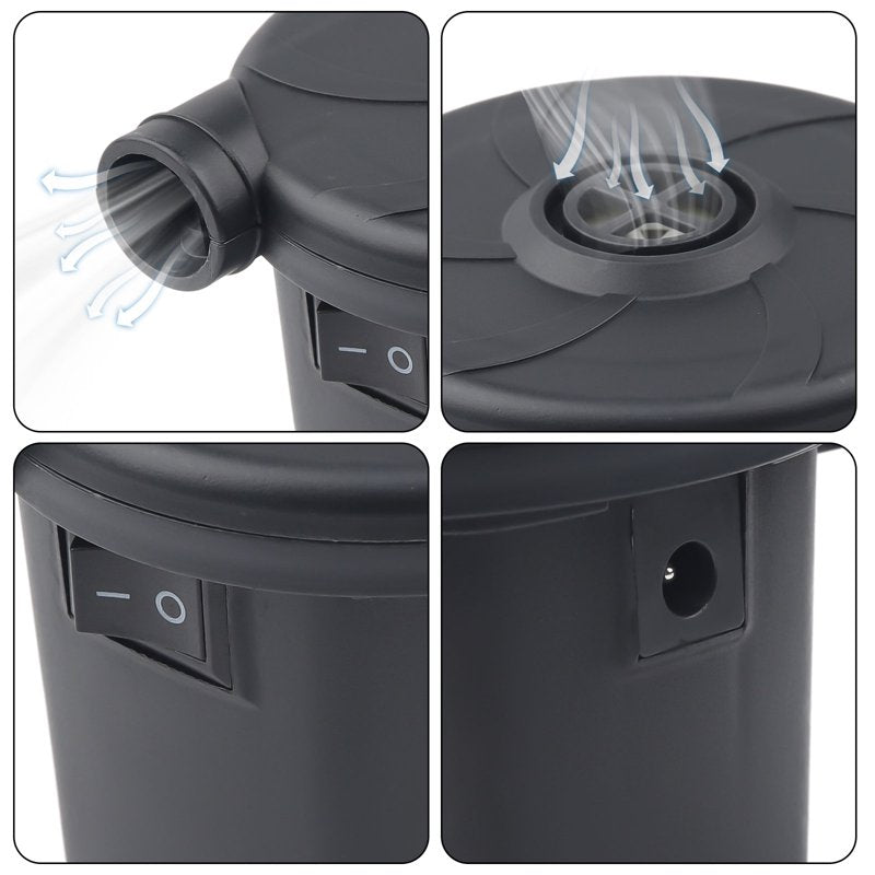 Electric Air Pump for Inflatables, Air Mattress & Cushions, Black