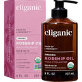 Cliganic Organic Rosehip Seed Oil for Face, 100% Pure | Natural Cold Pressed Unrefined Non-GMO | Carrier Oil for Skin, Hair & Nails (Packaging May Vary)