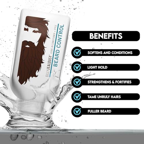 Billy Jealousy Beard Wash and Beard Quencher ? Shampoo and Moisturizer for Facial Hair, Hydrates, Softens, Tames Frizz, Adds Shine, Complete Daily Grooming and Conditioning Care Kit for Men