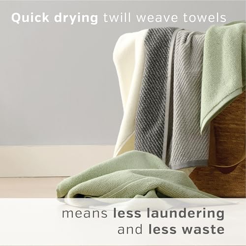 Wellbe 6-Piece Washcloth Set, Quick Dry, Absorbent, Soft, 13¡± x 13¡±, Grey