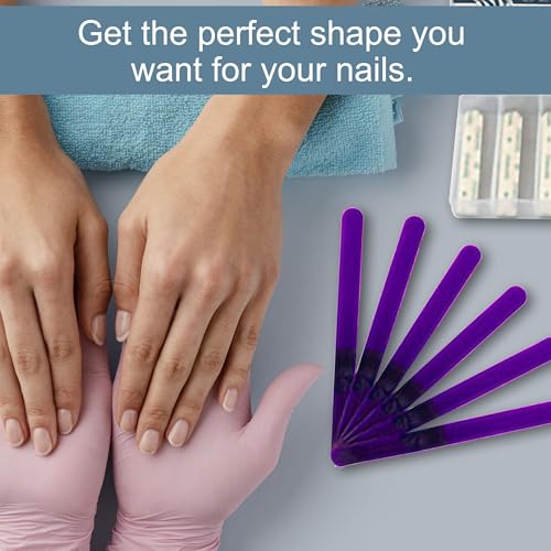 Backscratchers SeptiFile Storage Tray 6 Pack - Replaceable Double-Sided Nail Files - White and Gray Buffer