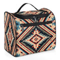 Toiletry Bag with Hanging Hook Makeup Bag Vintage Bohemian Aztec Ethnic Cosmetic Case Travel Organizer for Women Men Traveling Wash Bag