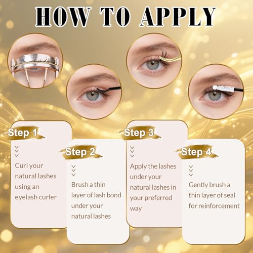 FEEGO Lash Extension Fluffy Eyelash Extensions Kit 30D+40D 9-16mm Eyelash 280pcs Thick Nude Single Lashes for Home DIY Invisible Extension Kit Waterproof Natural Look Reusable wispy volume set