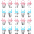RONRONS 20 Pieces 8ml Diamond Ring Shape Empty Lip Gloss Tube Feeding Bottle Plastic Refillable Lipgloss Bottles Container Clear Lip Glaze Tube with Wand Lip Oil Vials DIY Makeup Holder