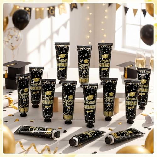 Loopeer 24 Pcs Class of 2026 Graduation Hand Cream Bulk Gifts Set Double-sided Design Graduation Hand Lotions Congrats Grad Party Favors for College and High School Graduates