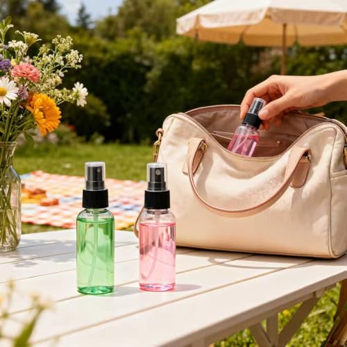 220PCS Mini Clear Spray Bottles Bulk ? Fine Mist Empty Travel Containers with Funnels, Refillable Liquid 1oz Plastic Sprayer for Perfume Essential Oils Toner, Pocket Size Makeup Kit