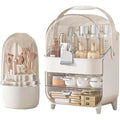 Makeup Organizer Countertop, Makeup Brush Holder with Lid & Drawers, Bathroom Vanity Organizer and Storage, Make Up Organizer for Vanity, Skincare Organizer Gifts for Girls, Wife, Mom