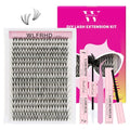 Lash Clusters Kit 320 Pcs DIY Individual Cluster Lashes D Curl Lash Extension Kit with Eyelash Bond and Seal, Remover, Tweezers Applicator Tool for False Eyelash Cluster Kit(30D, Mix9-16mm Kit)