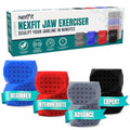 Jaw Exerciser for Men & Women ? 4-Level Resistance Jaw Trainer for Men & Women ? Food-Grade Silicone Double Chin Reducer ? 8 Piece Kit with Carry Cases ? Compact Mewing Jawline Shaper for Women