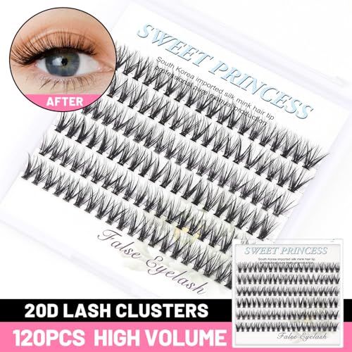 Bodermincer 20 Root Thickness 0.07mm C Curl 3D Individual Eyelashes Extension Soft Black Fake False Eye Lashes Tools (8mm)