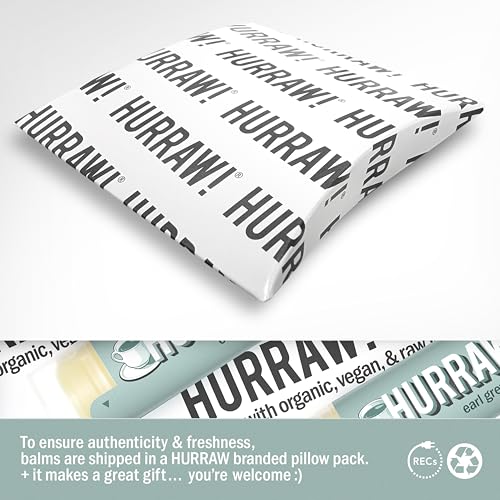 Hurraw! Earl Grey Lip Balm, 2 Pack: Organic, Certified Vegan, Cruelty and Gluten Free. Non-GMO, 100% Natural Ingredients. Bee, Shea, Soy and Palm Free. Made in USA
