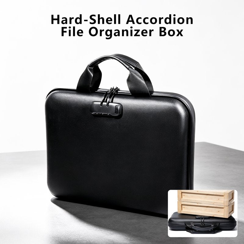 Fireproof Document Organizer Bag with Lock, Heat-Resistant File Folder for Home Office Travel