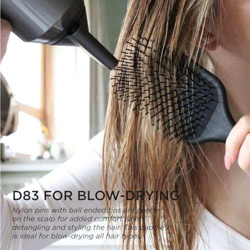 Denman Gentle Paddle Hairbrush for Comfortable Detangling, Blowdrying and Styling