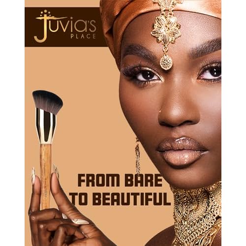 Juvia's Place BRONZED J302 Cream Foundation Brush - Dense Soft Bristles for Smooth Blending, Airbrushed Finish - Ergonomic Handle for Precision Contour - Foundation, Cream, Liquid & Mousse Formulas