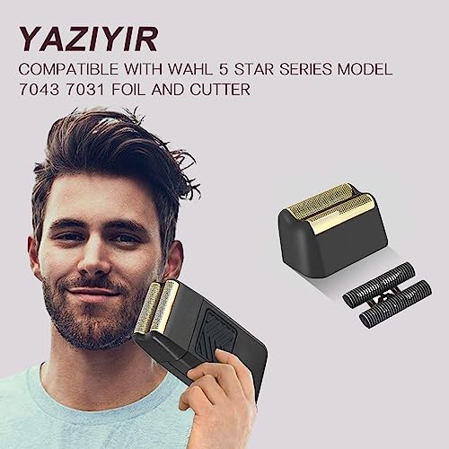 4 Pack Professional 5 Star Series Finale Shaver Replacement Foil and Cutter Bar Assembly Compatible with wahl Shaver Foil 7031-100, 7043-100 Super Close Shaving Replacement Heads (7043-4PCS)