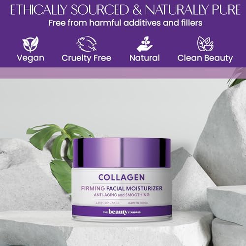 Collagen Daily Face Moisturizer - Hydrating, Anti-Aging, Skin Firming - Dermatologist Tested, Clean Beauty, Cruelty-Free Korean Skin Care for All Skin Types - 1.69 fl. oz