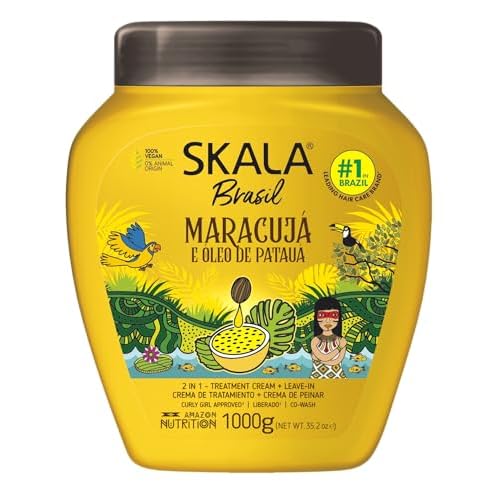 SKALA - Brasil - Creme de Tratamento 2 em 1 Maracuja e Oleo De Pataua 1 Kg - (Passion Fruit & Pataua Oil 2 in 1 Treatment Cream Net 35.27 Oz)