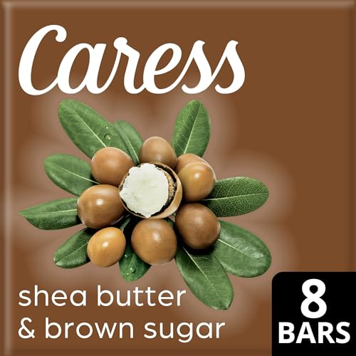Caress Shea Butter & Brown Sugar Beauty Bar Soap, 8 Count