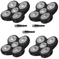 4 Pack Head Shaver Replacement Blades, 5 - Blade Shaver Replacement Heads for Bald Men Freedom Shaving, Head and Face Electric Razor Refills, with 3 Cleaning Brush