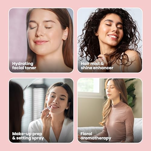 Rose Water Spray for Face & Hair ? Pure USDA Organic Rosewater Toner ? Refreshing Mist for Skin Care, Makeup & Locs ? Natural Rose Scent, 4 Oz (3 Pack)