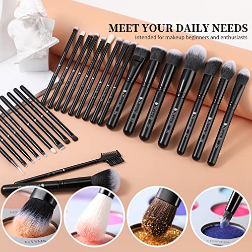 DUcare Makeup Brushes 27PCS+ Makeup Brush Cleaner Set