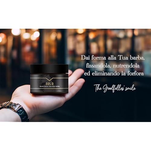 The Goodfellas' smile Conditioning and Softening Beard Balm 1.7 oz - Made in Italy with Shea Buter & Jojoba Oil -(Original Wood & Whiskey)