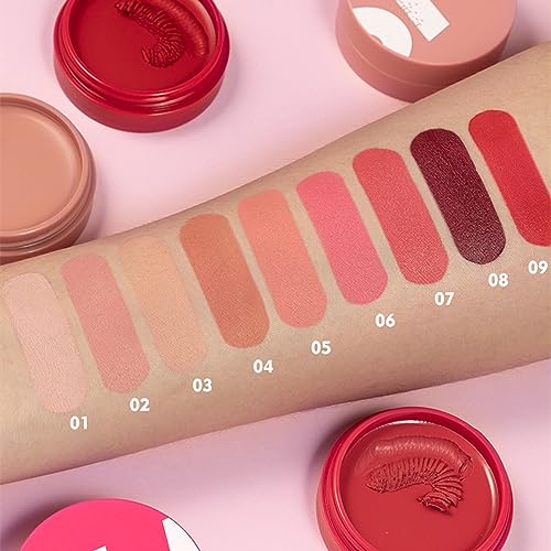 MAEPEOR Cream Blush 9 Color High-Pigmented Smooth Buildable Face Blush Long-Lasting Natural Look Blusher (Color 05)
