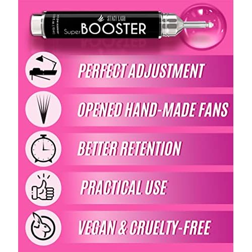 Super Booster for Eyelash Extensions 15ml & Extra Bonder 15ml & Primer/Cleanser 40ml - Stacy Lash/Adhesive Accelerator/Glue Activator/Sealer/Protein Oil Remover/Professional Supplies